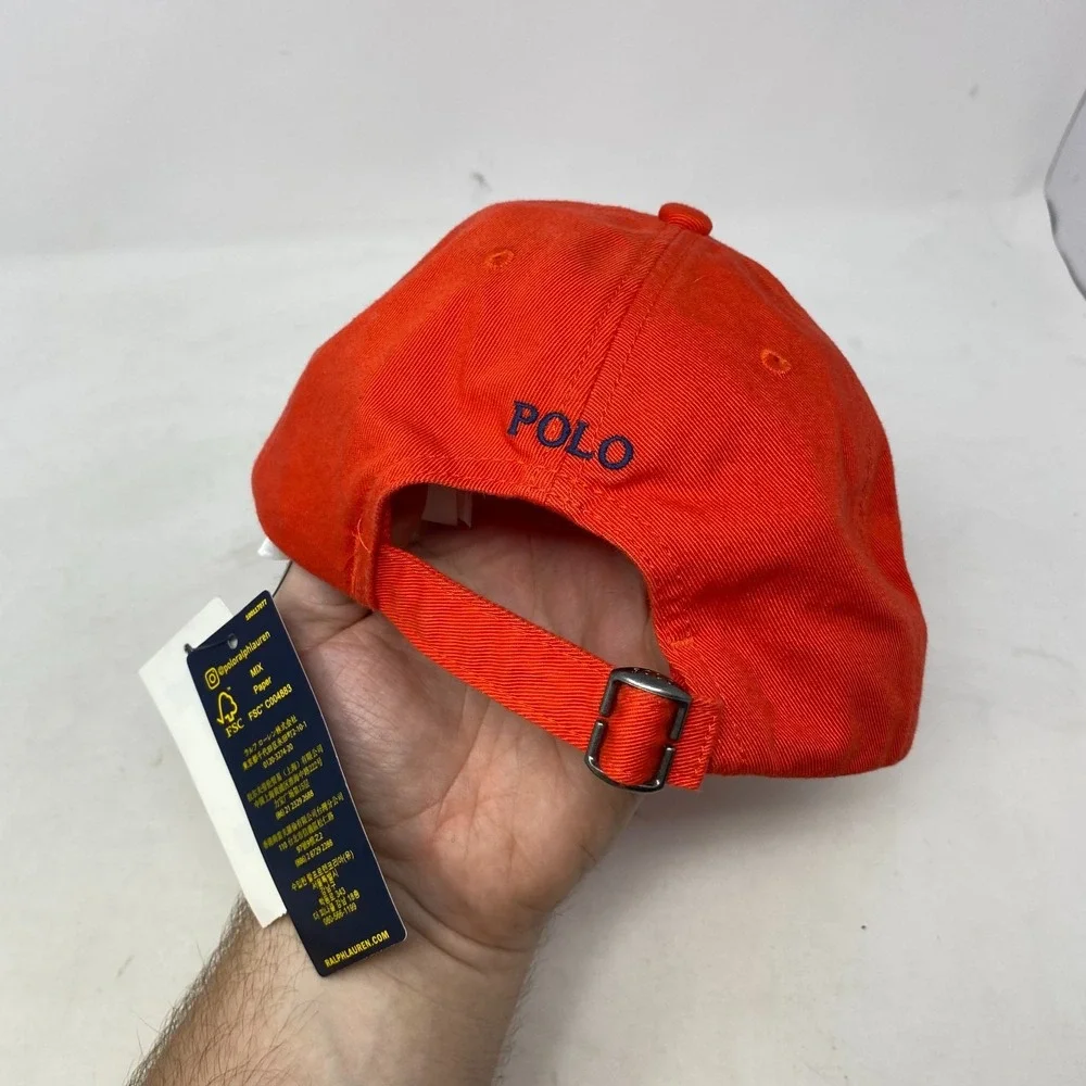 NEW Polo‎ Ralph Lauren Youth Red Hat/Blue Pony - Strapback size 8-20